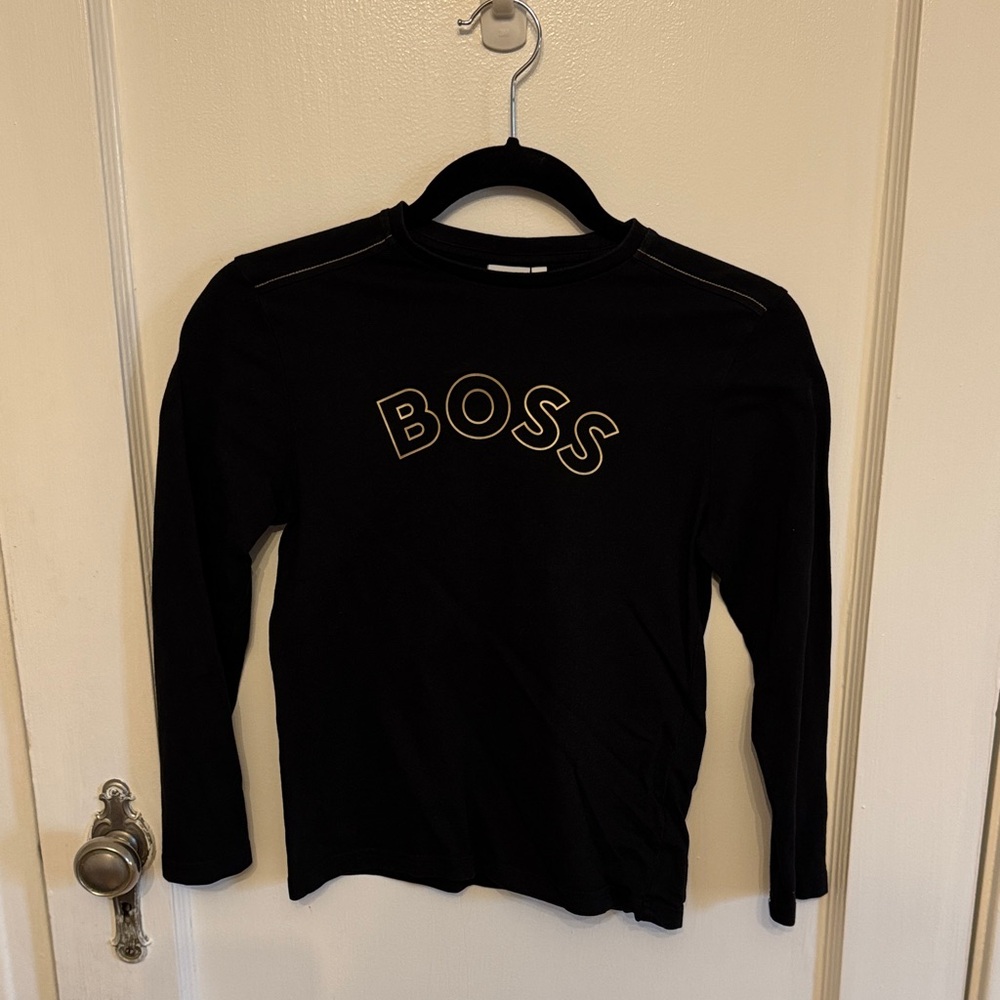 Boss Kids Black Long Sleeve Tee size 10